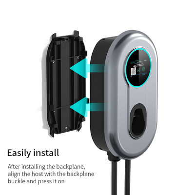 48A Wallbox EV Şarj İstasyonu, LCD Ekranlı APP Wifi/Bluetooth 11.52 KW Tip 1 EV Ev Şarj Cihazı