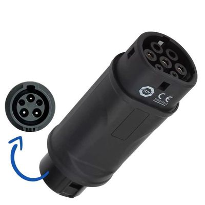 Elektrikli Araç SAE J1772 Type1 - Type2EV Şarj Konnektörü, AC EV Şarj Adaptörü 22KW