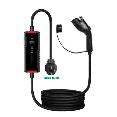 Taşınabilir Akıllı AC Ev EV Şarj İstasyonları 16A Tip 1 Elektrikli Araç Şarj Cihazı SAE J1772
