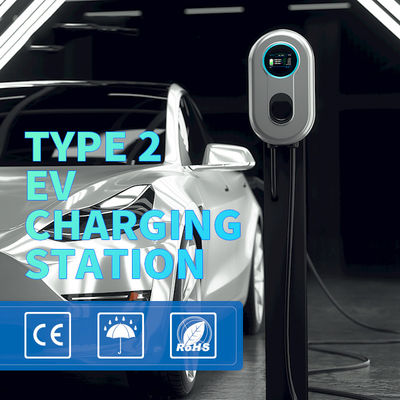 Type2 EV Şarj İstasyonu 8-32A Ayarlanabilir 1 Fazlı Wallbox AC EV Şarj Cihazı 7.4m Kablo