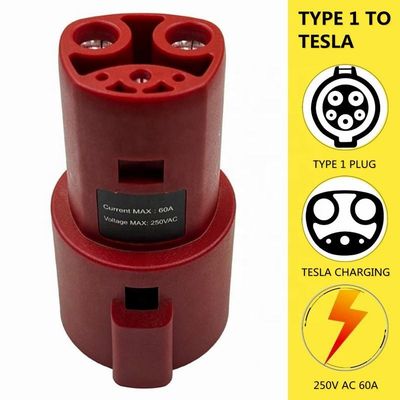 J1772 Tesla AC EV Şarj Adaptörü 60A OEM Tesla Şarj Adaptörü 250V