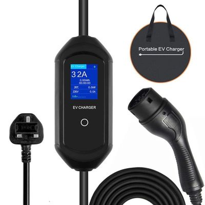 7Kw 32A Ev EV Hızlı Şarj Cihazı Type2 Elektrikli Araçlar İçin Taşınabilir Şarj Cihazı